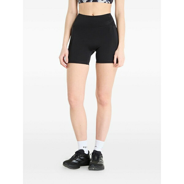 アディダス レディース 心地よいズボン下 ボトムス Optime power logo-print shorts Black