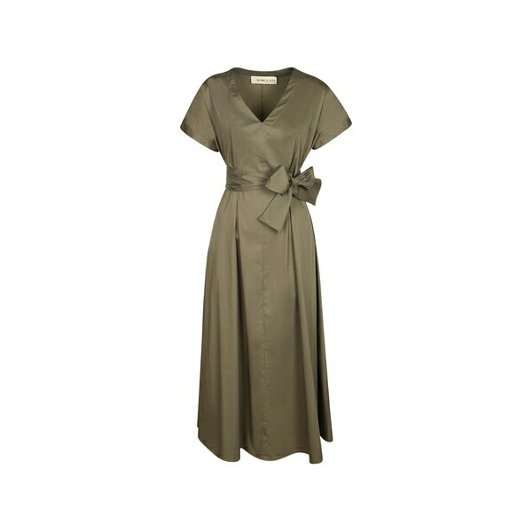 ブランカ ヴィータ レディース 衣裳 トップス Belted pleated MIDI dress Green