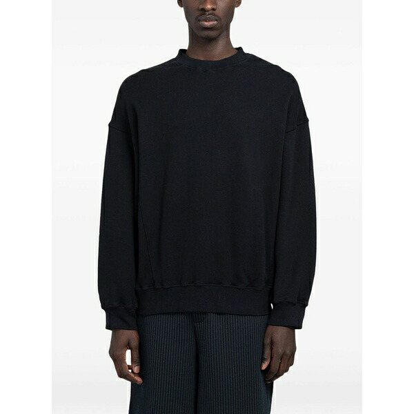最低限度 メンズ パーカー・スウェットシャツ アウター Josiah crew-neck sweatshirt Black