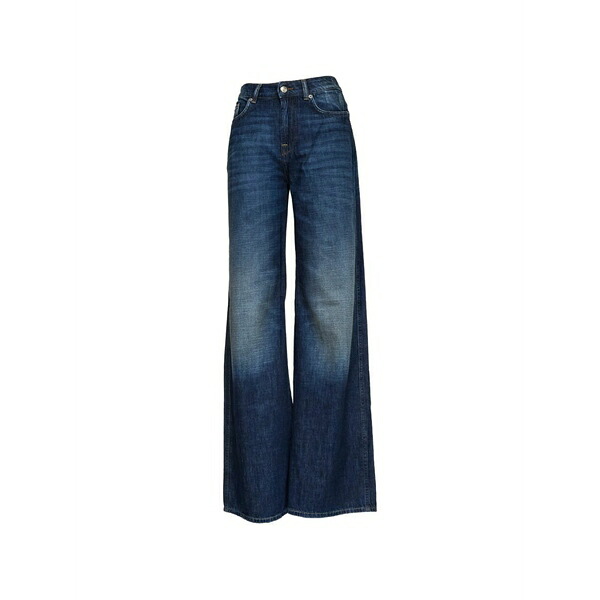 デパートメントファイブ レディース ジーンズズボン下 ボトムス Pretender five-pocket wide leg jeans Blue