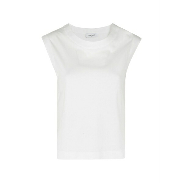 グランサッソ レディース ティーシャツ トップス Cap-sleeve t-shirt White