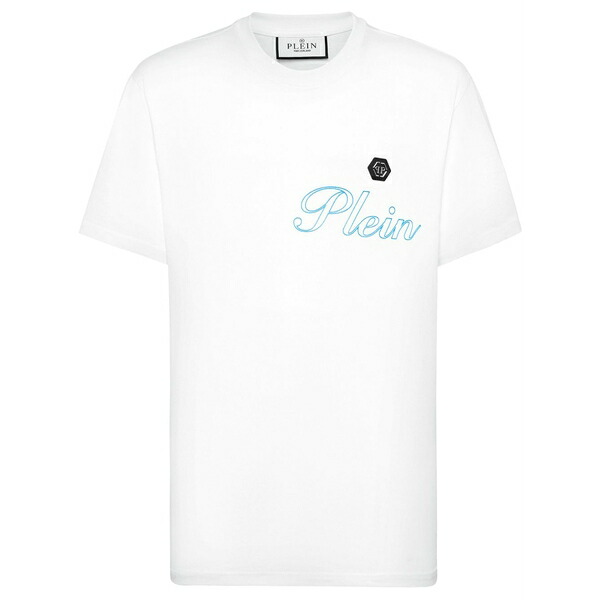 フィリップ飾り気のない メンズ ティーシャツ トップス Logo-print cotton t-shirt White