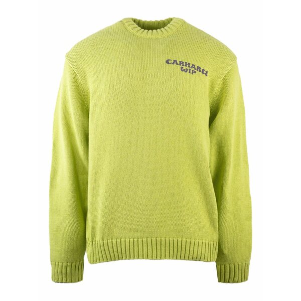鉄道車両ハート型 メンズ 編み物\u0026プルオーバー アウター Helix logo-print sweater Green