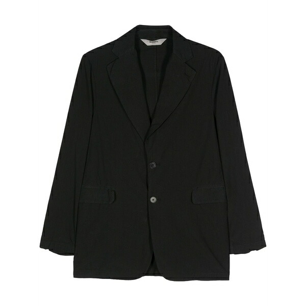 バレナ レディース 上衣＆上衣 アウター Single-breasted cotton blazer Black