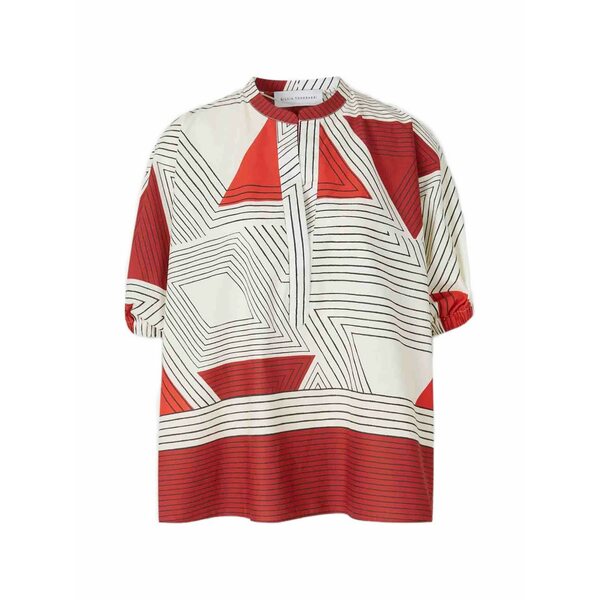 シルヴィア チェラッシ レディース プルオーバー トップス Geometric-pattern blouse Neutrals