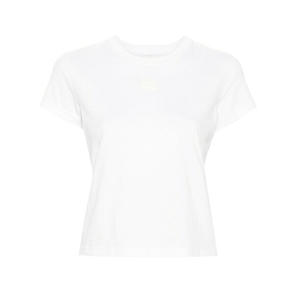 アレキサンダーワン レディース ティーシャツ トップス Logo-print cotton t-shirt White