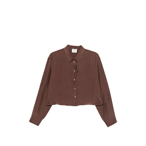アリジ レディース プルオーバー トップス Buttoned shirt Brown