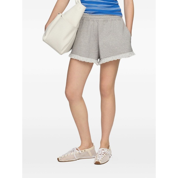ガニー レディース 心地好いズボン下 ボトムス Isoli lace-trim shorts Grey