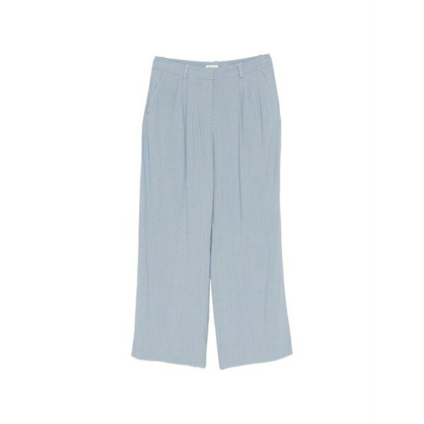 ガント レディース 心地よいズボン下 ボトムス Pleated concealed-fastening trousers Blue