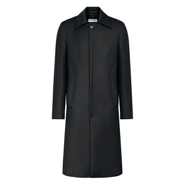 マルタンマルジェラ メンズ 厚地の外套 アウター Tailored overcoat Black