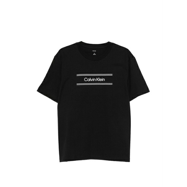 カルバンクライン メンズ ティーシャツ トップス Logo-print t-shirt Black