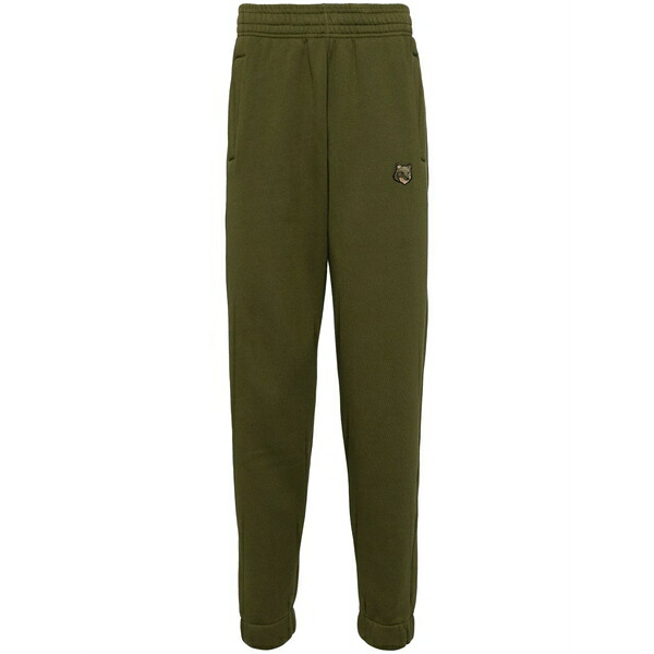 メゾン キツネ メンズ カジュアルパンツ ボトムス Signature fox motif track pants Green|asty