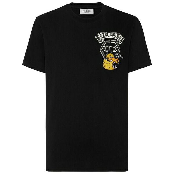 フィリップ飾り気の無い メンズ プルオーバー トップス Gothic duck t-shirt Black