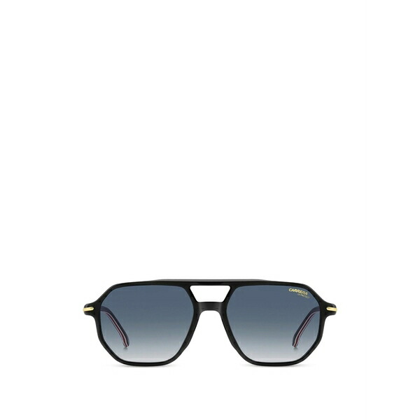 カレーナ メンズ サングラス・アイウェア 付属物 Double-bridge geometric-frame sunglasses Black
