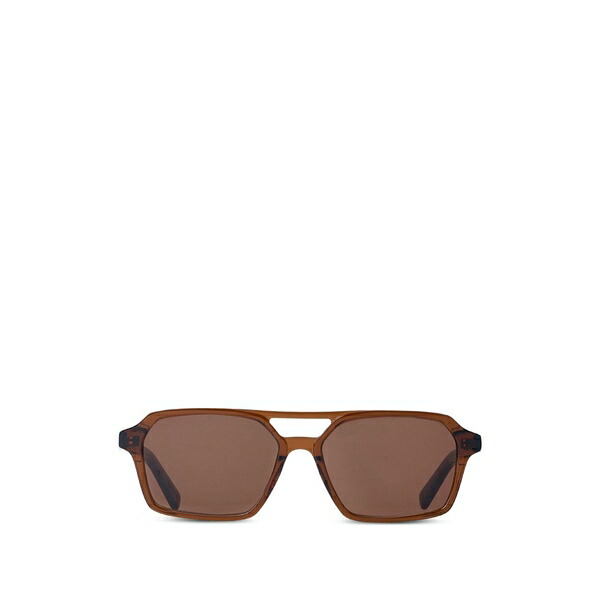 レトロスーパーフューチャー メンズ サングラス・アイウェア 付属物 Geometric-frame sleek-lens sunglasses Brown