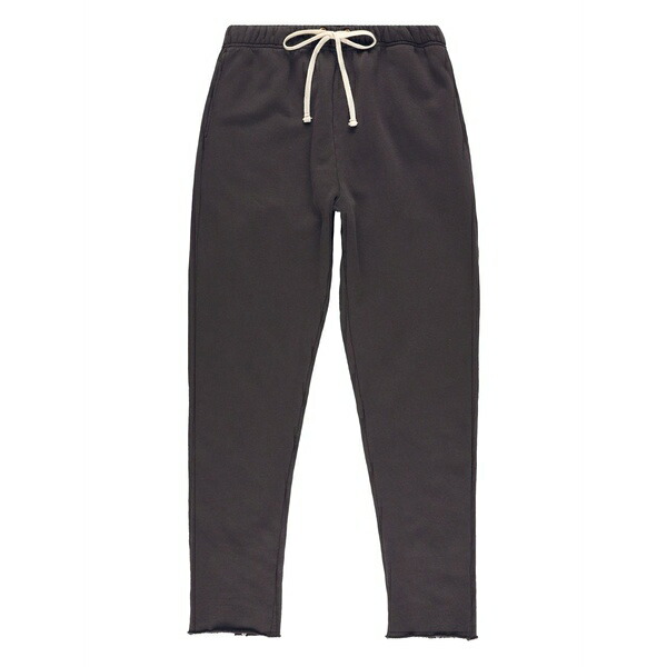 レスティエン メンズ 心地好いズボン下 ボトムス Drawstring raw-edge track pants Brown