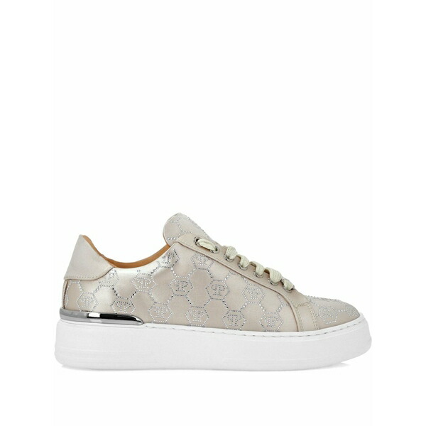 フィリップ飾り気のない レディース スニーカー シューズ Monogram-embellished sneakers Neutrals