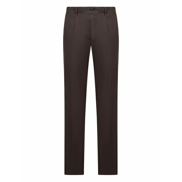 インコテックス メンズ 心地好いズボン下 ボトムス Pleated-front trousers Brown