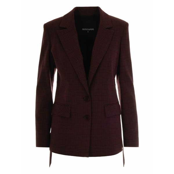 パトリツィア ペペ レディース 上衣＆上衣 アウター Checked-pattern blazer Red