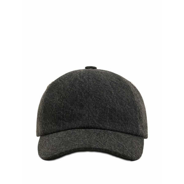 意中の女 メンズ かぶり笠 佩び物 Denim label baseball cap Grey