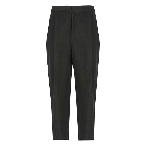 エリザベスフランキ レディース 心地好いズボン下 ボトムス Pleat-detailed pocket trousers Black