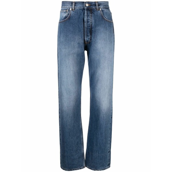 ニック・フーケ メンズ ジーンズズボン下 ボトムス Embroidered-detail denim trousers Blue