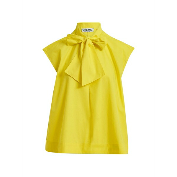 エッセンシャルアントワープ レディース プルオーバー トップス Bow-detail sleeveless blouse Yellow