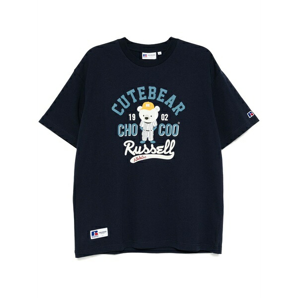 黒茶 メンズ ティーシャツ トップス Graphic-print t-shirt Blue