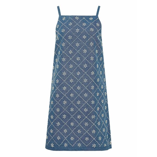 ラグアンドボーン レディース 衣裳 トップス Gentry embroidered denim dress Blue