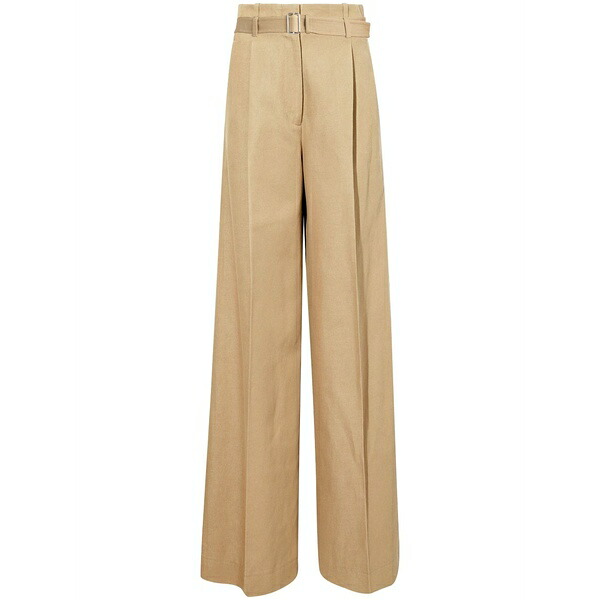 プロエンザショラー レディース カジュアルパンツ ボトムス Dana wide-leg cotton-linen trousers Neutrals｜asty 142,900円