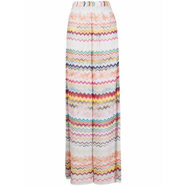 ミッソーニ レディース カジュアルパンツ ボトムス Zigzag wide-leg trousers Blue|asty