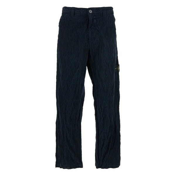 ストーンアイランド メンズ 心地よいズボン下 ボトムス Corduroy patch-pocket trousers Blue