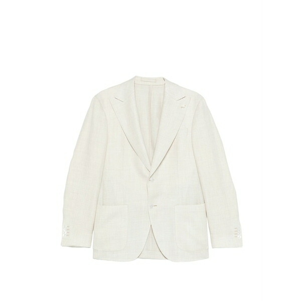 ルイジ・ビアンキ・マントヴァ メンズ 上衣＆上衣 アウター Buttoned blazer Neutrals