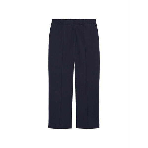 モモン レディース 心地好いズボン下 ボトムス Vejo poplin straight-leg trousers Blue
