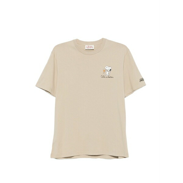 エムシーツーセイントバース メンズ ティーシャツ トップス X peanuts portofino graphic-print t-shirt Neutrals