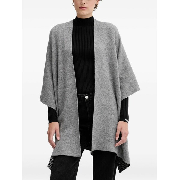 ベネトン  レディース 厚地の外套 アウター Reversible cape Grey