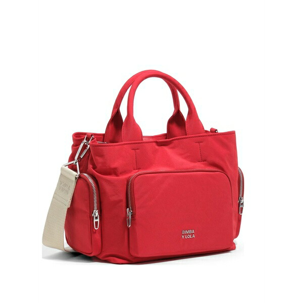 ビンバ イ ローラ レディース ショルダーバッグ 御徒面子 Large pocket cross body bag Red