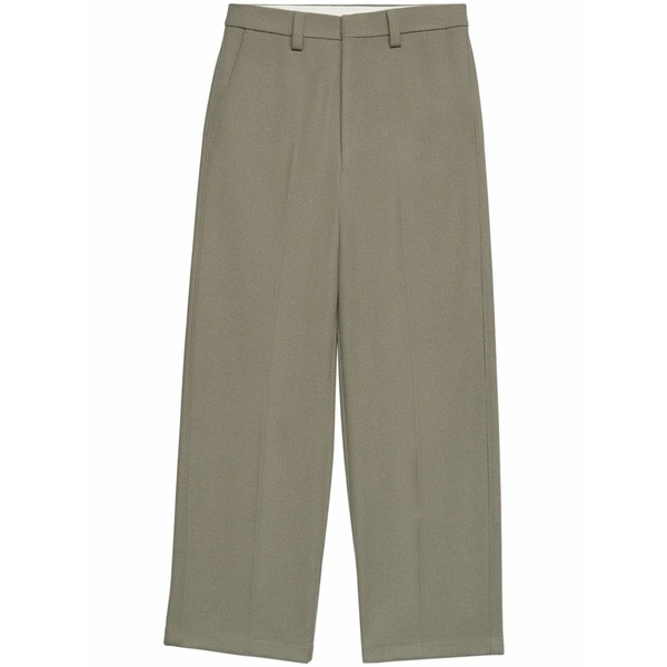アミ メンズ カジュアルパンツ ボトムス Wide-leg knitted trousers Grey｜asty
