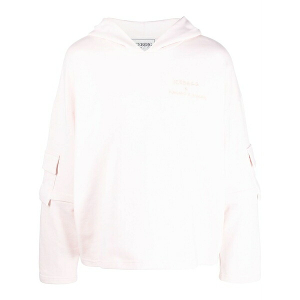 アイスバーグレタス メンズ パーカー・スウェットシャツ アウター X kailand o. morris cargo-pocket hoodie Pink