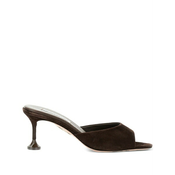 アクアズーラ レディース サンダル シューズ 65粍 bisous fluted-heel suede sandals Brown