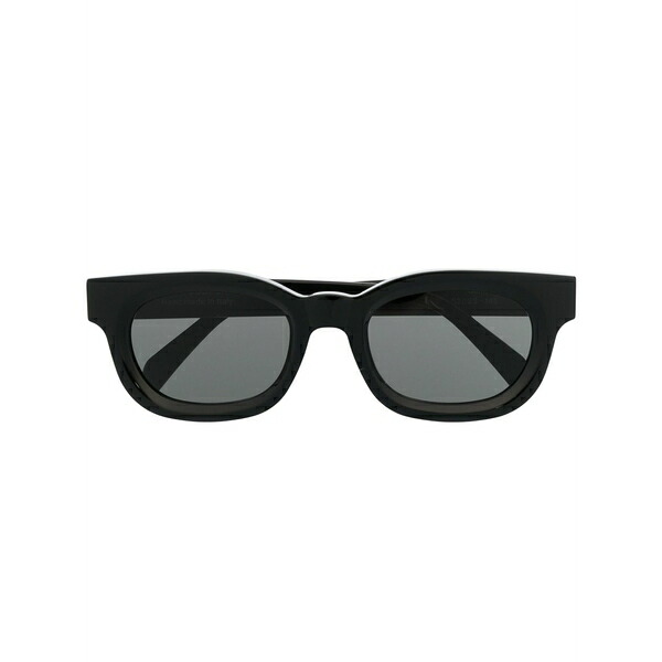 レトロスーパーフューチャー メンズ サングラス・アイウェア 添え物  logo-lettering square-frame sunglasses Black