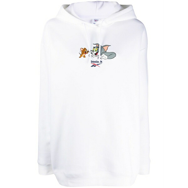 リーボック レディース 編み物\u0026スウェーター アウター Tom and jerry hoodie White