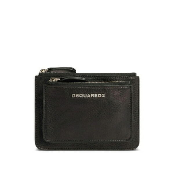 ディースクエアード レディース 金入れ 付属物 Twin pouch wallet Black