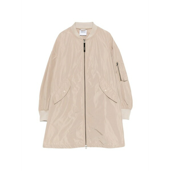 アスペジ レディース 厚地の外套 アウター Zip-up parka Neutrals