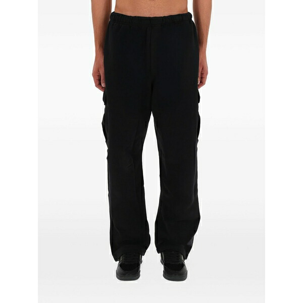 呼びりん探し回る メンズ 心地よいズボン下 ボトムス Cargo-pocket trousers Black