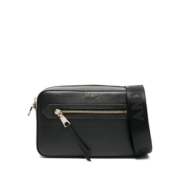 ダナ キャラン ニューヨーク レディース ショルダーバッグ バッグ Logo-lettering cross body bag Black｜asty
