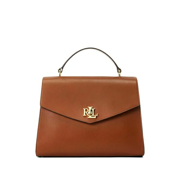 ラルフローレン レディース トートバッグ 御徒面子 Medium farrah leather tote bag Brown