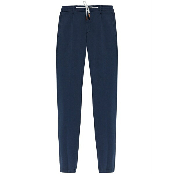 イレブンティ メンズ 心地よいズボン下 ボトムス Drawstring chino trousers Blue