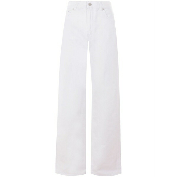御機嫌冷やりとした レディース ジーンズズボン下 ボトムス Logo-patch jeans  White