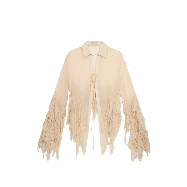 ブルマリン レディース プルオーバー トップス Ruffled shirt Neutrals